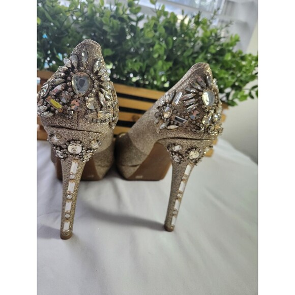 Gianni Bini Stiletto Heels Sparkle Rhinestone Wedding Formal Size 8.5 - Picture 2 of 12